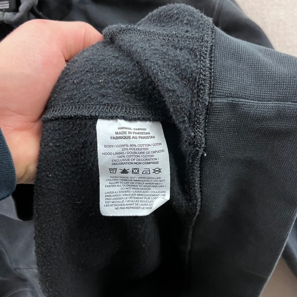 Nike Mens Just Do It Full Zip Hoodie Black Orange Patch BV5080-010 Medium - Picture 4 of 9